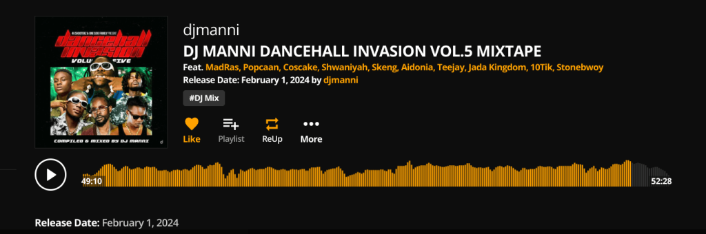 DJ Manni Dancehall Invasion Vol.5